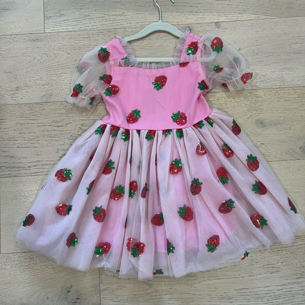 NEW!!! Lola & The Boys Strawberry Sequin Dress
